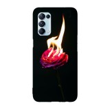 Husa compatibila cu Oppo Find X3 Lite model Fire rose, Silicon, TPU, Viceversa, Transparent, Carcasa