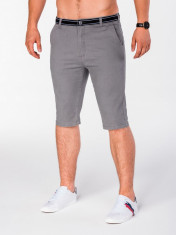 Pantaloni scurti pentru barbati, gri, casual, model de vara, slim fit, buzunare laterale - P402 foto