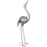 Decoratiune gradina, MagicHome, pasare Macara, metalica, 34x23x111 cm GartenVIP DiyLine, Magic Home