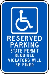 Reserved Parking Permit Required Sign foto