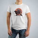 Tricou personalizat barbat &quot;THE MANDALORIAN TEAM&quot;, Alb, Bumbac, Marime M