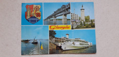 Giurgiu - imaginii multiple - carte postala circulata 1977 foto