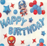 Set aranjament baloane Happy Birthday Spiderman si Captain America, OLMA