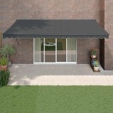 vidaXL Copertină retractabilă, antracit, 5x3 m, textil și aluminiu 3154465