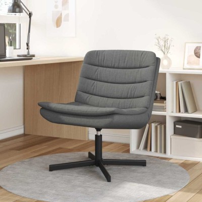 vidaXL Scaun pivotant Gri &amp;icirc;nchis 63 x 75 x 76 cm țesătură 42007351 foto