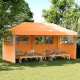 Cort pliabil pentru petreceri cu 3 pereti laterali, portocaliu GartenMobel Dekor, vidaXL