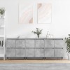 VidaXL Servante, 3 piese, gri beton, lemn prelucrat