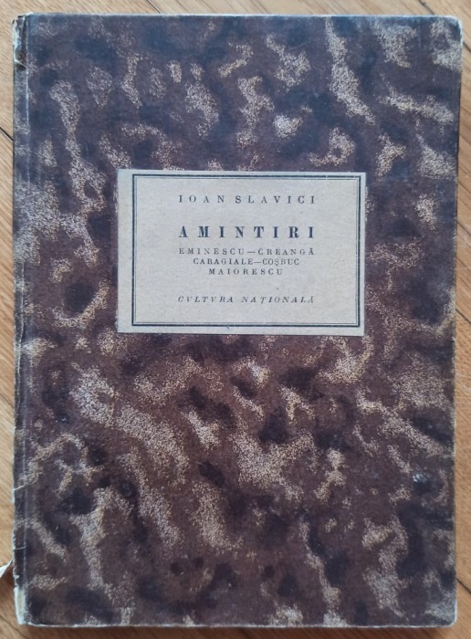 Amintiri - Ioan Slavici// 1924