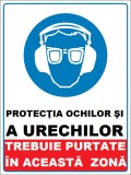 Placuta protectia ochilor si a urechilor trebuie purtate