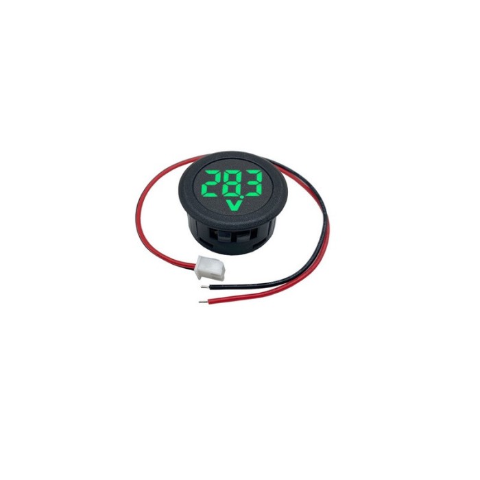 Voltmetru digital LED DC 4-100V rotund verde