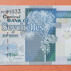 10 Rupees Bancnota veche Seychelles - stare foarte buna - UNC