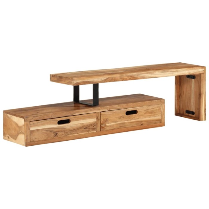 vidaXL Comodă TV (118-200) x 30 x 40 cm, lemn masiv de acacia