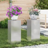 vidaXL Suporturi plante pilon exterior 2 buc. 24x24x55 cm oțel inox.