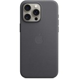 Husa de protectie Apple FineWoven Case with MagSafe pentru iPhone 15 Pro Max, Black