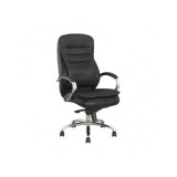 Scaun directorial SL Q154, Mecanism Multiblock, Piele ecologica, Inaltime ajustabila,100 Kg, Negru