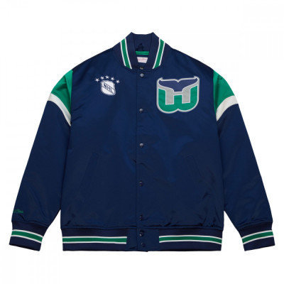 Hartford Whalers geacă de bărbați NHL Heavyweight Satin Jacket - 3XL foto