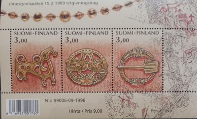 Finlanda 1999 hărți, bijuteri, hărți bloc neștampilata foto