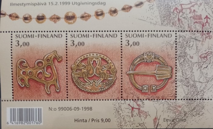 Finlanda 1999 hărți, bijuteri, hărți bloc neștampilata