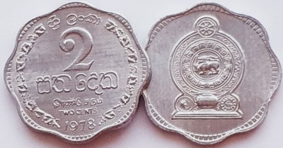 1631 Sri Lanka 2 cents 1978 km 138 UNC foto