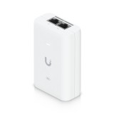 Injector PoE+ Ubiquiti UniFi 30W 48V 0.65A 2.5G , Tensiune nominala 100-240V CA la 50 60Hz, Tensiune de iesire 48V CC la 0,65A, dimensiuni 93 x 62 x 3