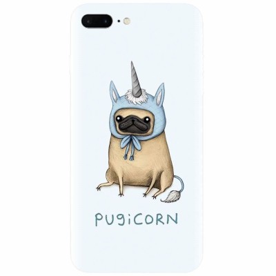 Husa silicon pentru Apple Iphone 7 Plus, Pugicorn foto