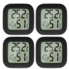 Set 4 mini termometru higrometru de camera - Negru, Dactylion