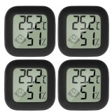 Set 4 mini termometru higrometru de camera - Negru