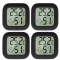 Set 4 mini termometru higrometru de camera - Negru