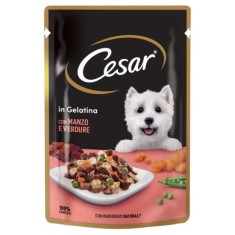 Hrana umeda caini, Cesar, plic 100 g, toate taliile, adult, carne de vita si legume