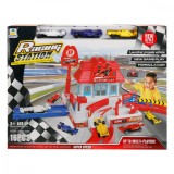 Set statie cu 3 masini de curse, Maxx Wheels, Racing Station