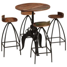 Set mobilier de bar, 5 piese, lemn masiv reciclat foto