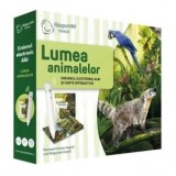 Pachet Lumea animalelor: Creionul electronic Albi si carte interactiva