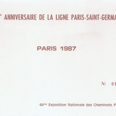France 1987 Expo Phila Paris, 44th Expo Railwaymen, Presentation Folder K.347