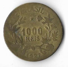 Moneda 1000 reis 1927 - Brazilia foto