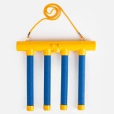 Joc de indemanare cu betisoare care cad, 4 bucati, 19 cm, galben si albastru, CMCLASS