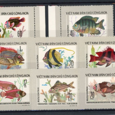 1-VIETNAM-1976-PESTI-Serie completa de 8 timbre nestampilate conform scan
