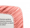 Cearceaf de pat cu elastic, bumbac natural 100%, roz pal - 100/200