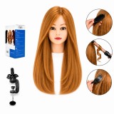 Cap de antrenament coafură Jessica păr natural 55 cm cu stativ