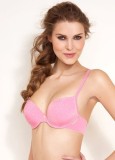 Cumpara ieftin BED56-5 Sutien simplu model Candy, Cu burete, roz, 75