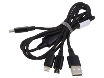 Cablu Nichelat Negru 1m 30AWG 2A foto