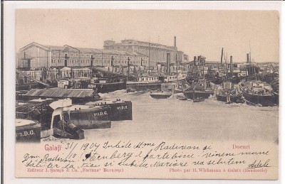 Carte postala circulata in anul 1905 Galati foto