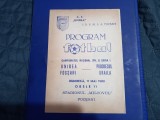 Program Unirea Focsani - Progresul Braila