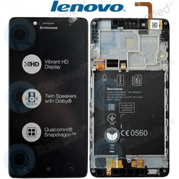 Capacul frontal al modulului de afișare Lenovo A6000 + LCD + digitizer + baterie foto