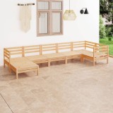 Set mobilier de grădină, 7 piese, lemn masiv de pin