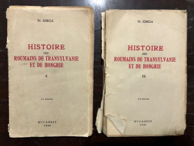 HISTOIRE DES ROUMAINS DE TRANSYLVANYE ET DE HONGRIE,1940 foto