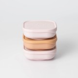 Cumpara ieftin Set 3 boluri pentru hrana bebelusi Miniware Snack Bowl, 100% din materiale naturale biodegradabile, Cotton Candy+Toffee+Vanilla