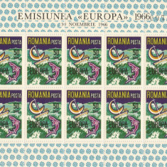 Spania/Romania, Exil rom., em. a XLIII-a, Europa, coala mica, dant., 1966, MNH