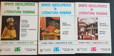 Spirite enciclopedice &amp;icirc;n literatura rom&amp;acirc;nă (3 vol.) - Florea Firan, C. Popa foto