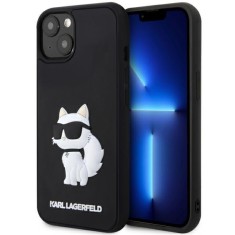 Husa originala iPhone 14 Plus Karl Lagerfeld 3D Design, Rubber Choupette, negru, KLHCP14M3DRKHNK foto