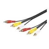 Cablu 3x RCA 1.5m video RG59 Goobay